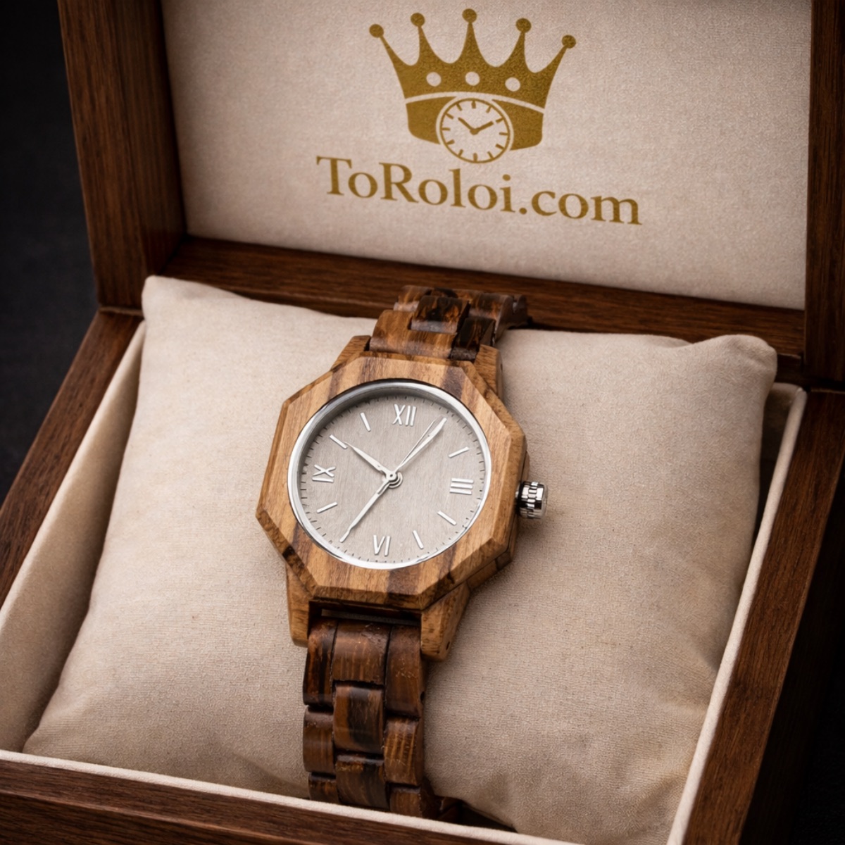 Ρολόι γυναικείο ξύλινο