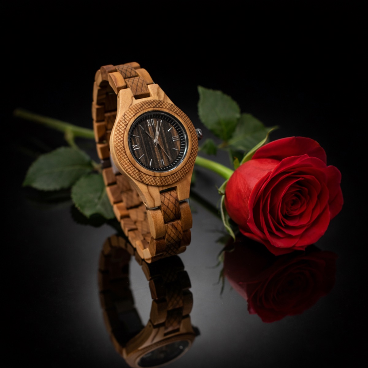 Ρολόι γυναικείο ξύλινο