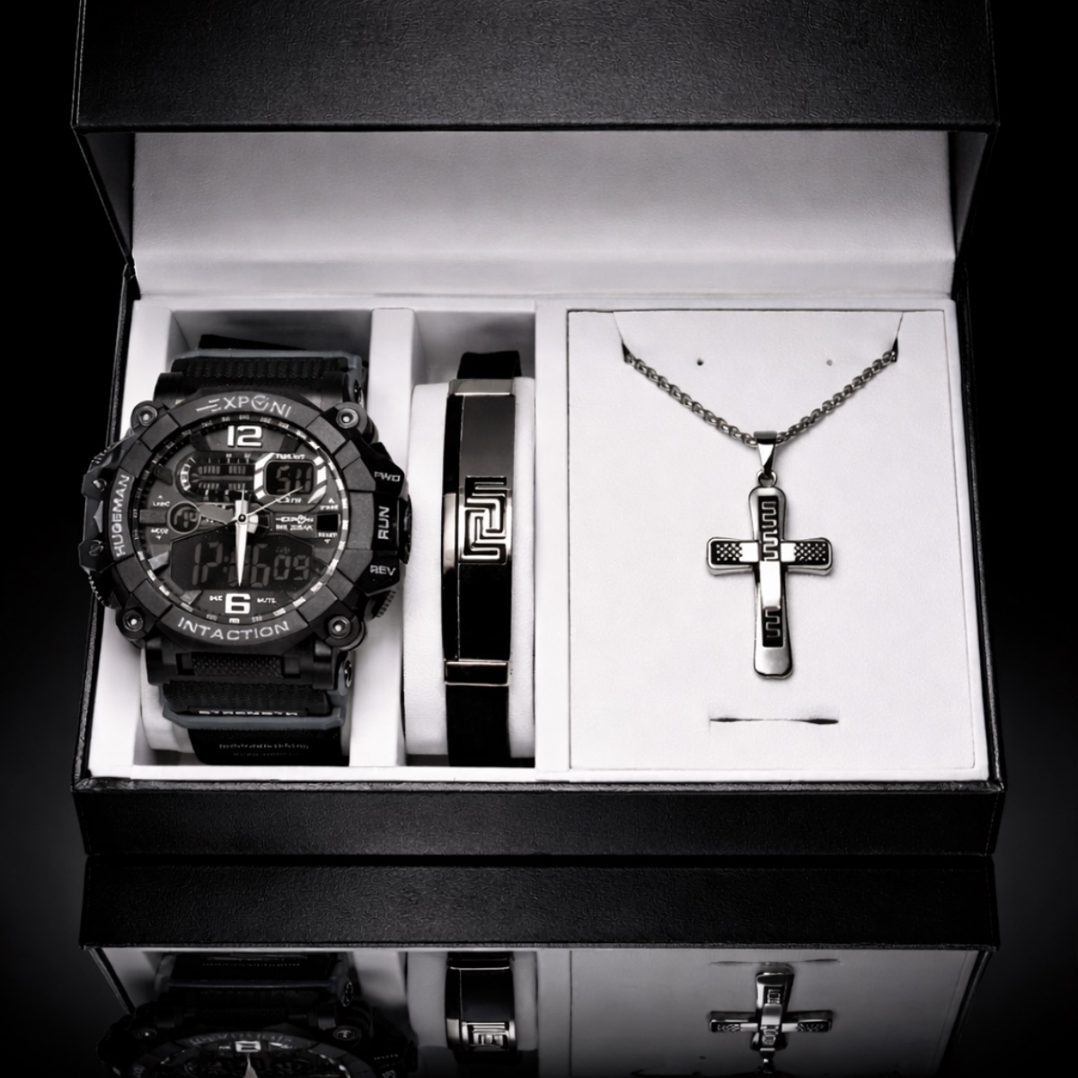 Σετ Ανδρικό-ρολόι-χειροπέδα-σταυρος