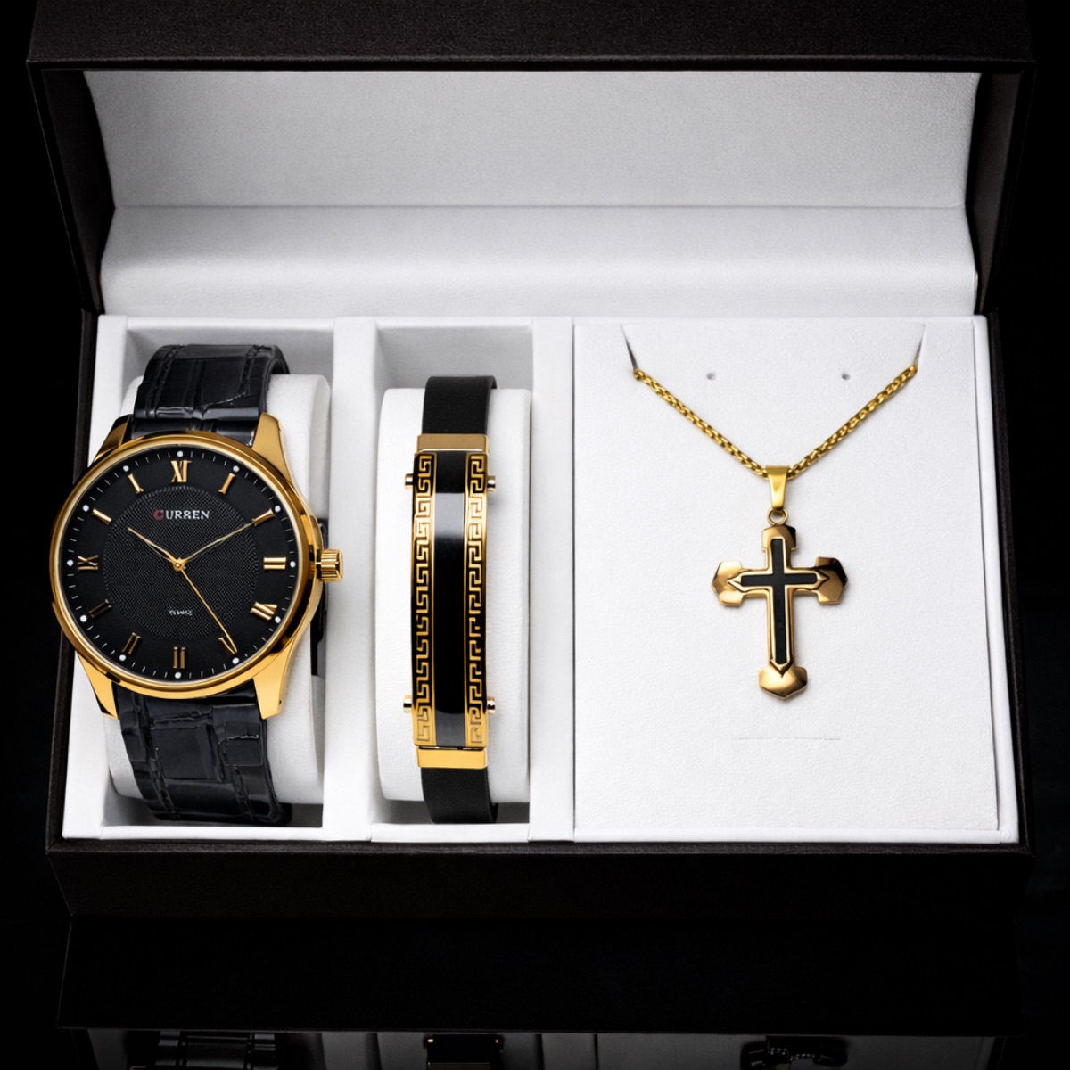 Σετ Ανδρικό-ρολόι-χειροπέδα-σταυρος