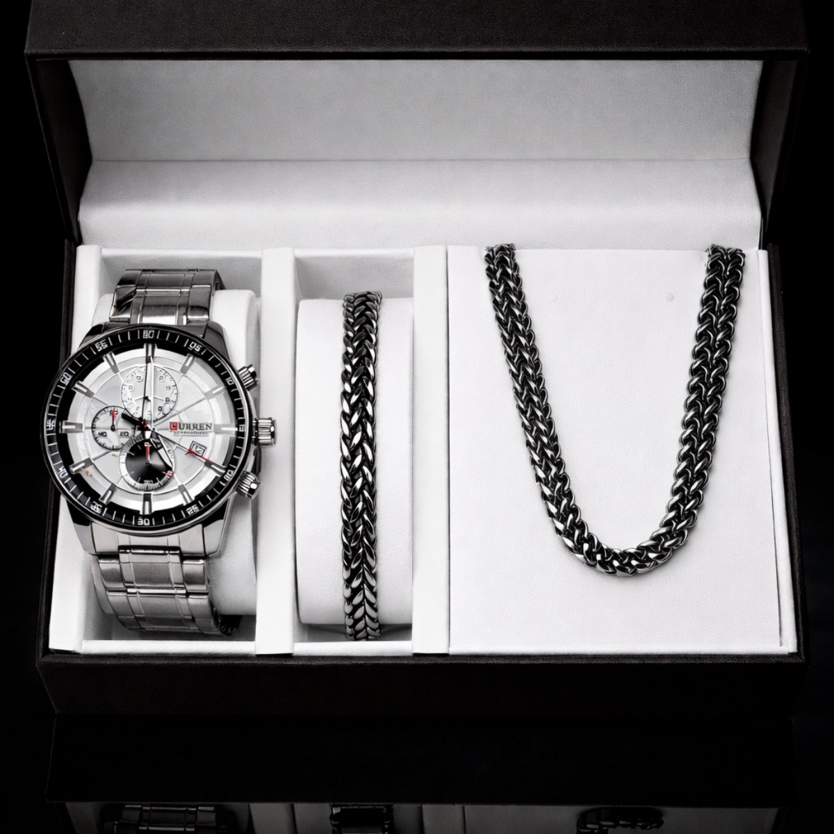 Σετ Ανδρικό-ρολόι-χειροπέδα-αλυσιδα