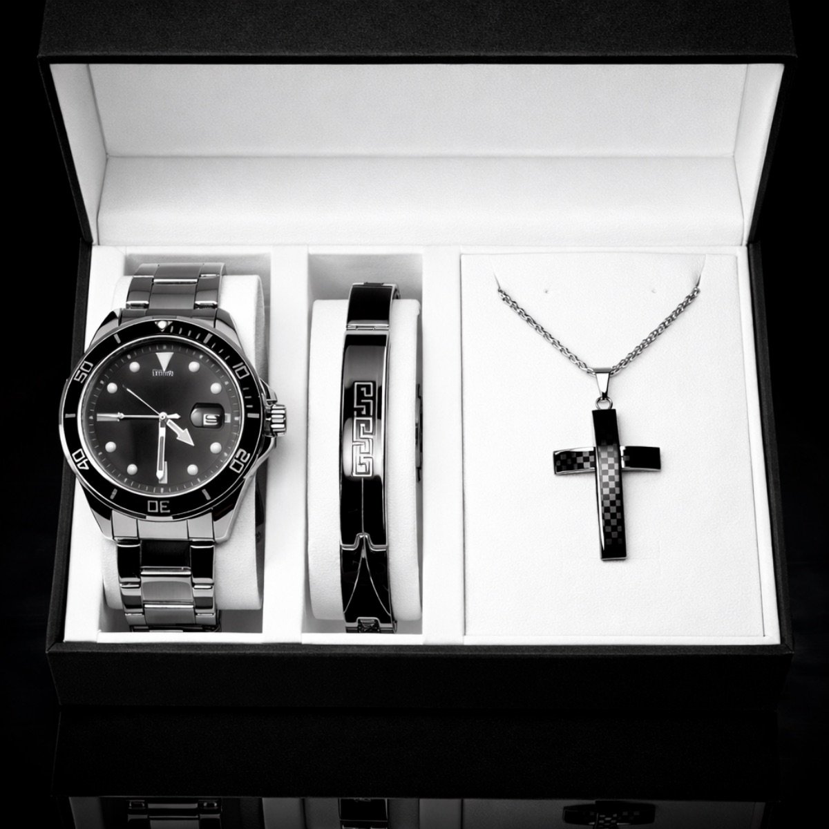 Σετ Ανδρικό-ρολόι-χειροπέδα-σταυρος