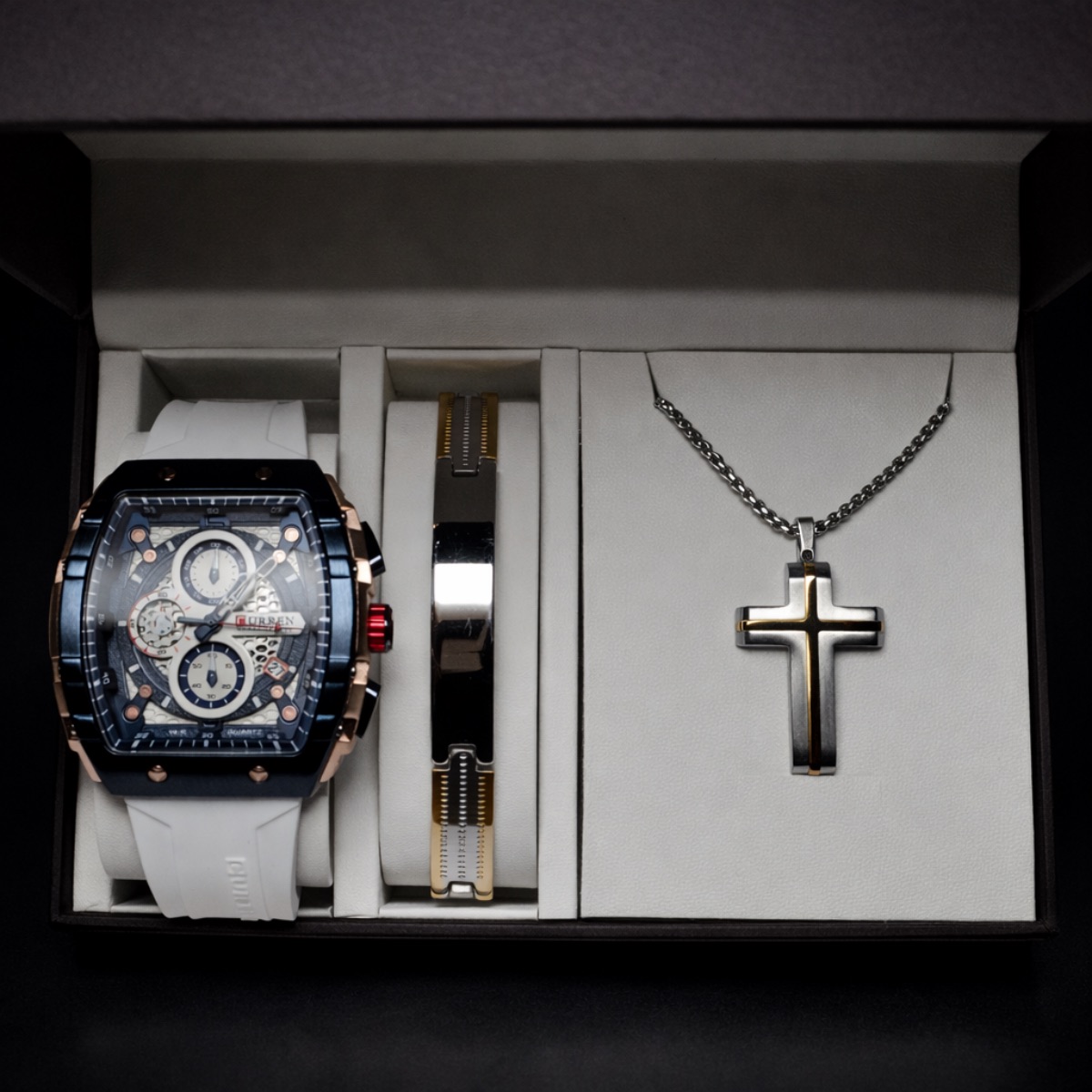 Σετ Ανδρικό-ρολόι-χειροπέδα-σταυρος