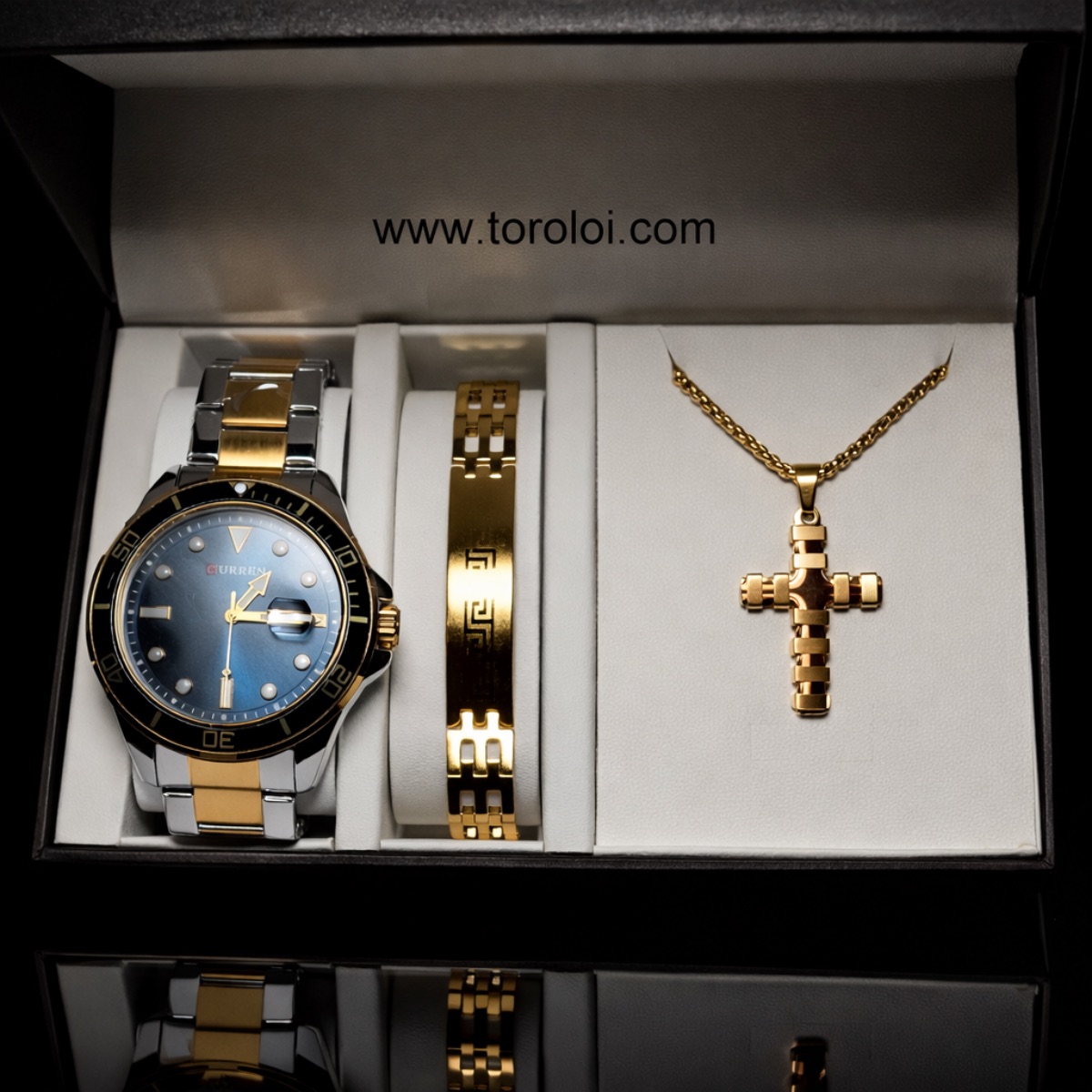 Σετ Ανδρικό-ρολόι-χειροπέδα-σταυρος