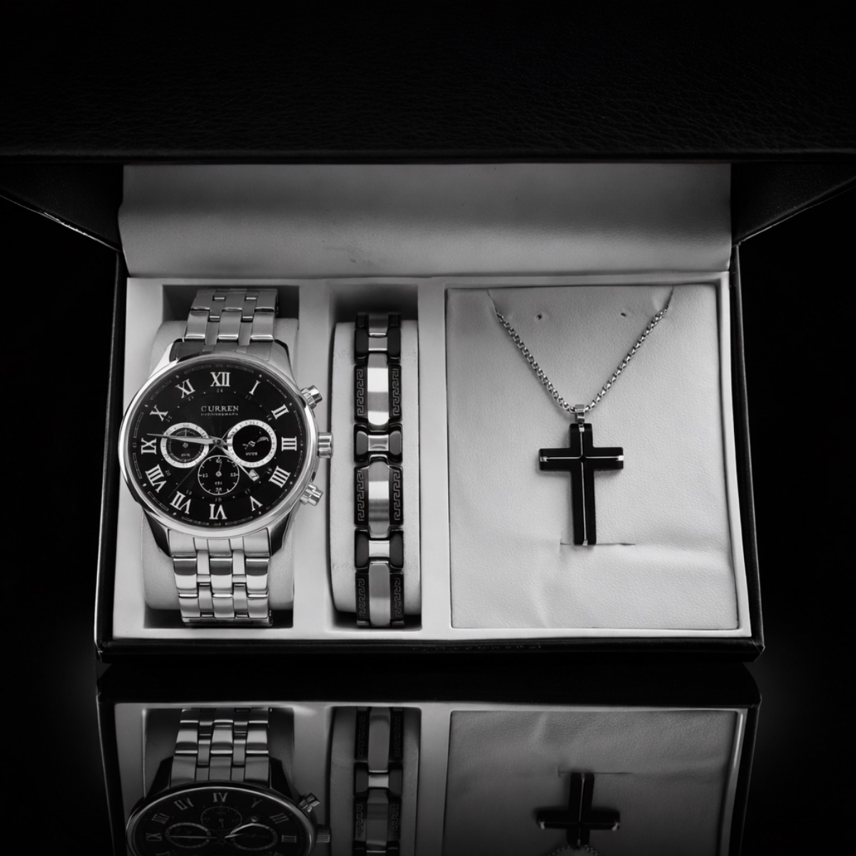 Σετ Ανδρικό-ρολόι-χειροπέδα-σταυρος