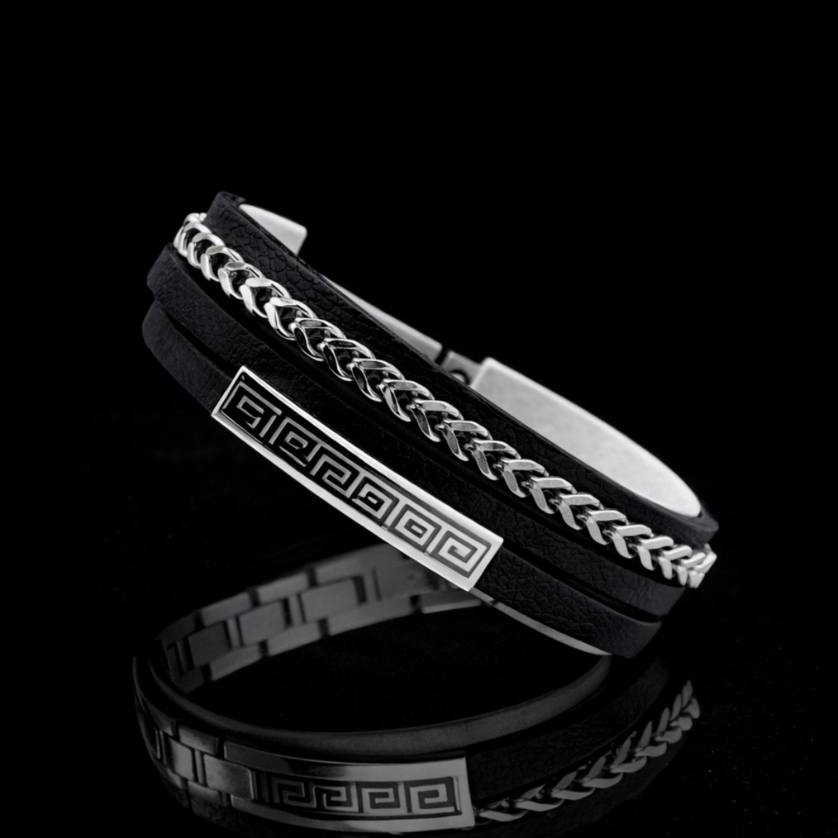 Ανδρική χειροπέδα τριπλή σειρά