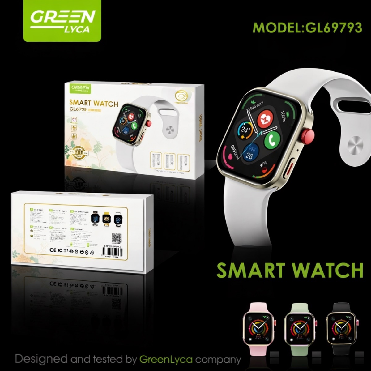 Ρολόι unisex  smartwatch με ελληνικό μενού