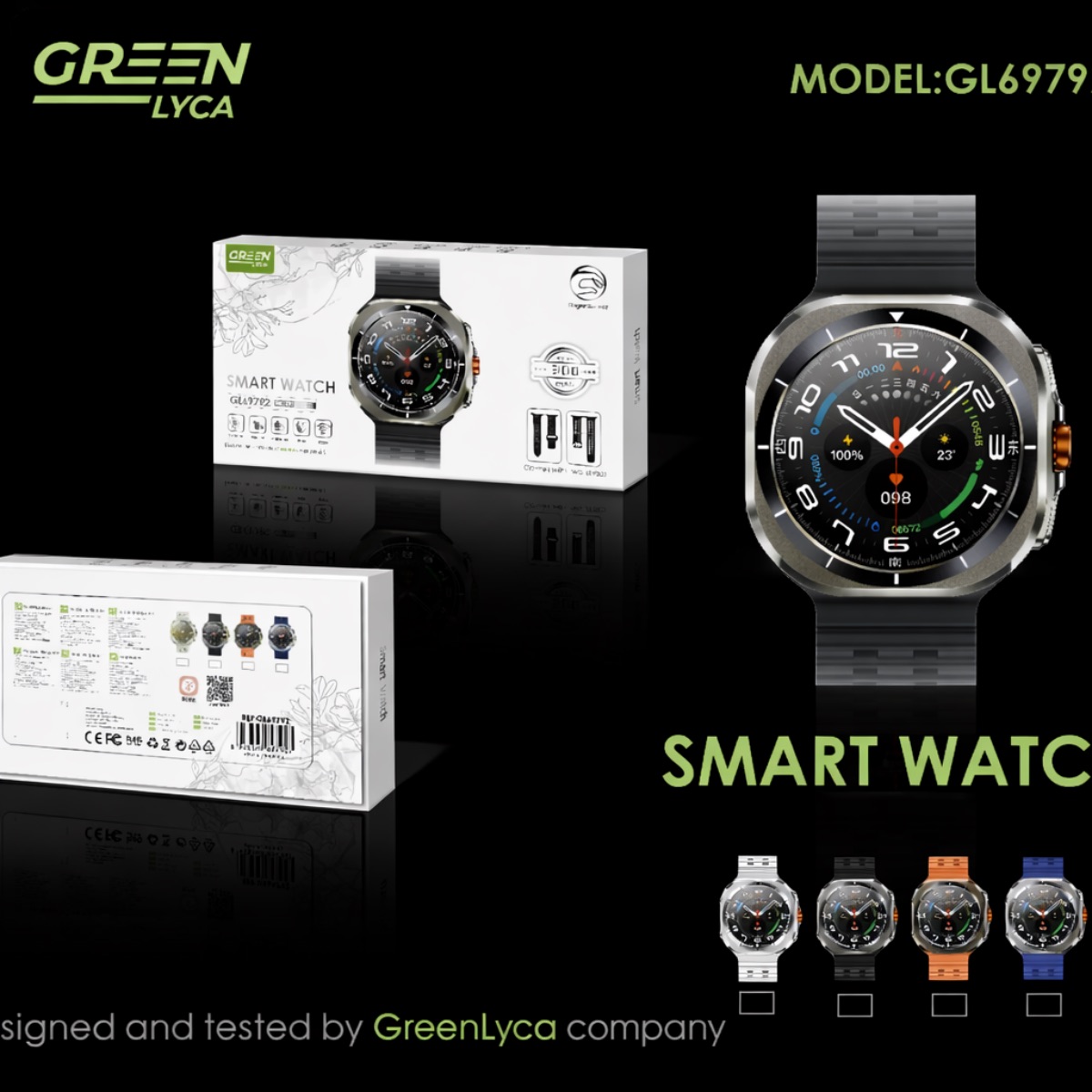 Ρολόι unisex  smartwatch με ελληνικό μενού