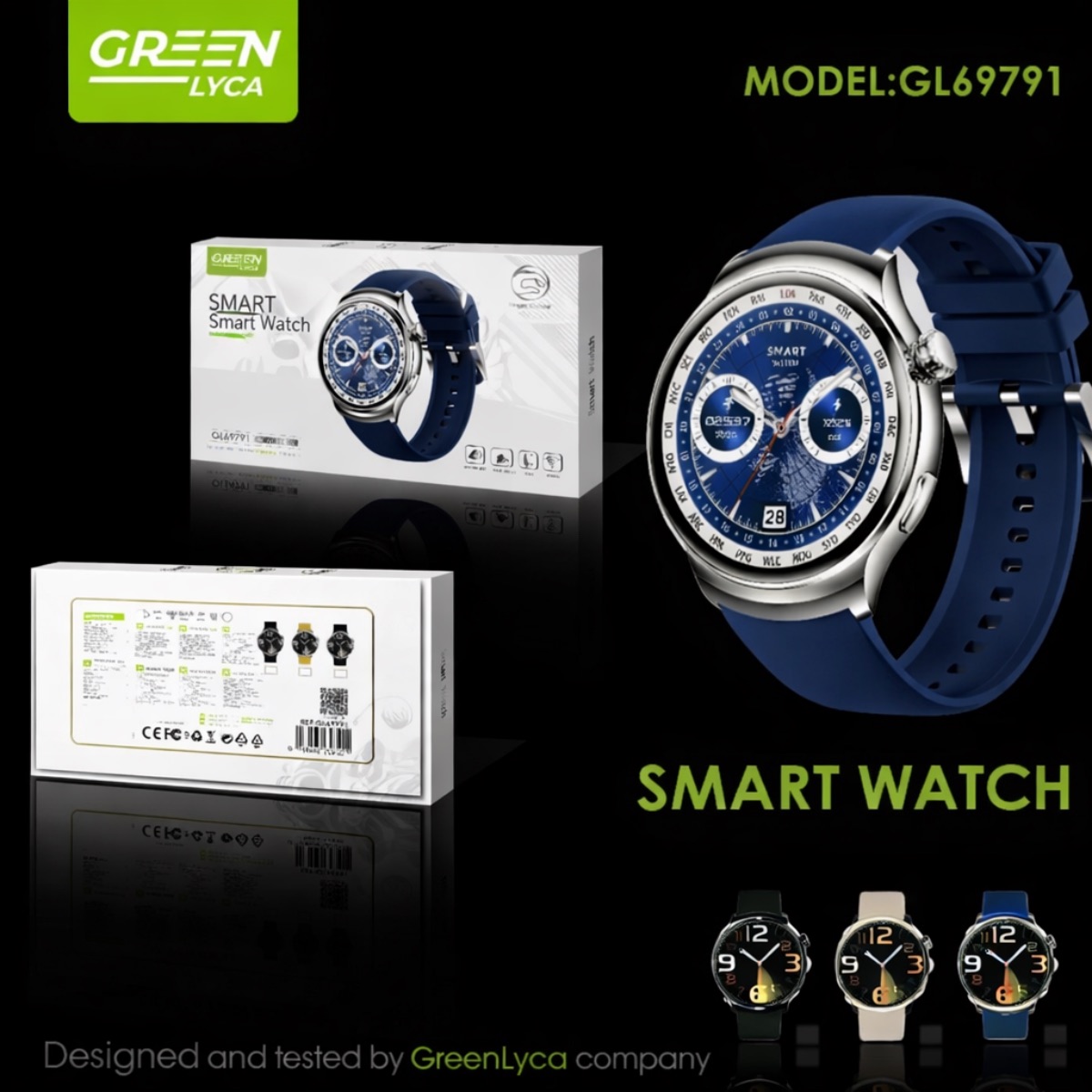 Ρολόι unisex  smartwatch με ελληνικό μενού