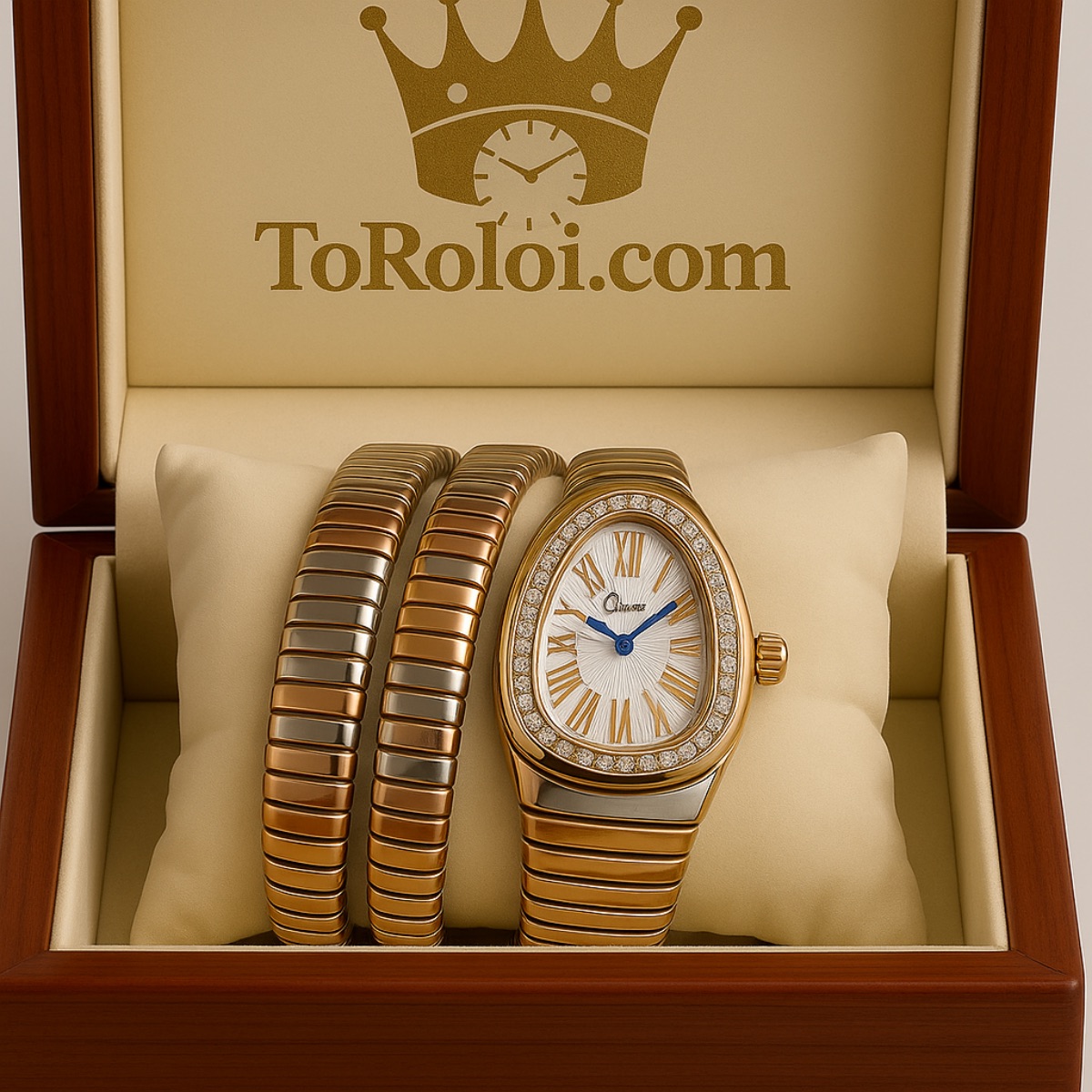 Γυναικείο ρολόι από ατσάλι φίδι