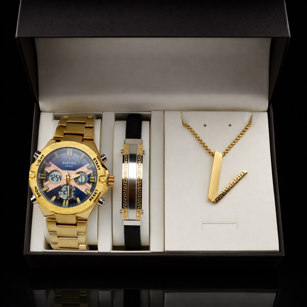 Σετ Ανδρικό-ρολόι  - χειροπέδα- καδένα