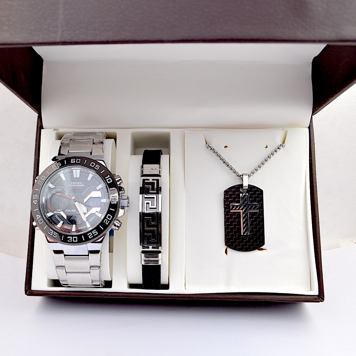 Σετ Ανδρικό ρολόι ( αδιάβροχο) - χειροπέδα- ταυτότητα