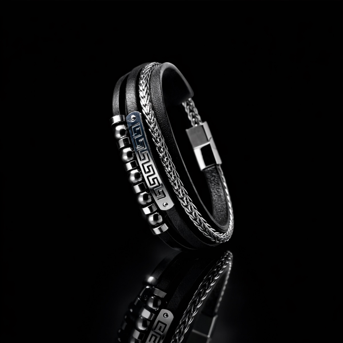 Ανδρική χειροπέδα τριπλή σειρά